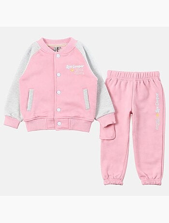 Lee Cooper - Ensemble survêtement fille avec une veste manches longues et un jogging