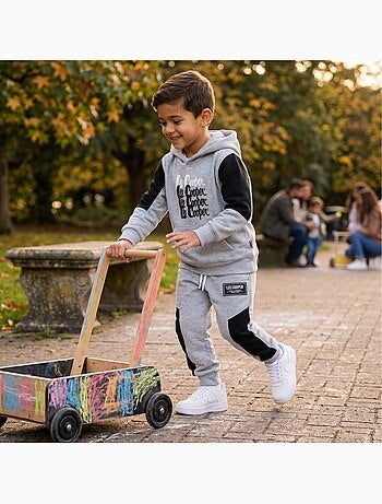 Lee cooper - ensemble sweat à capuche et jogging cargo