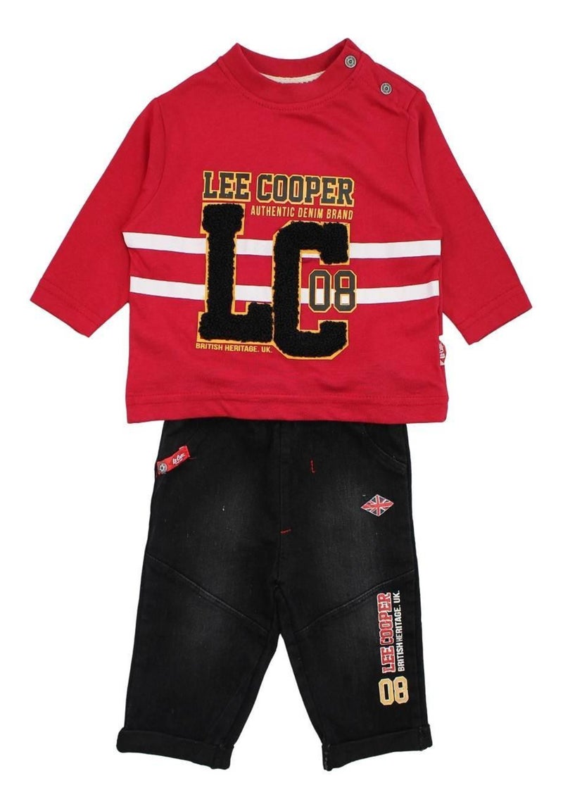 Lee Cooper - Ensemble Sweat à capuche et Pantalon bébé Lee Cooper Rouge - Kiabi