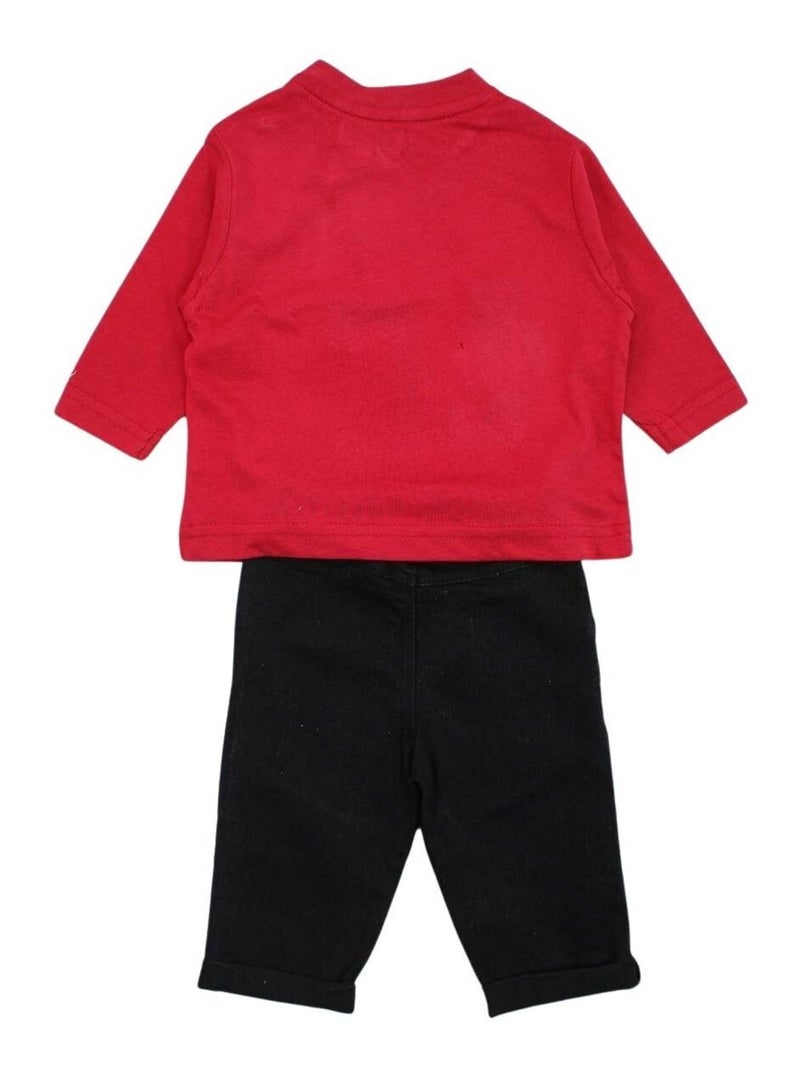 Lee Cooper - Ensemble Sweat à capuche et Pantalon bébé Lee Cooper Rouge - Kiabi