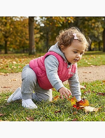 Lee Cooper - Ensemble Sweat à capuche et pantalon de jogging avec doudoune bébé fille