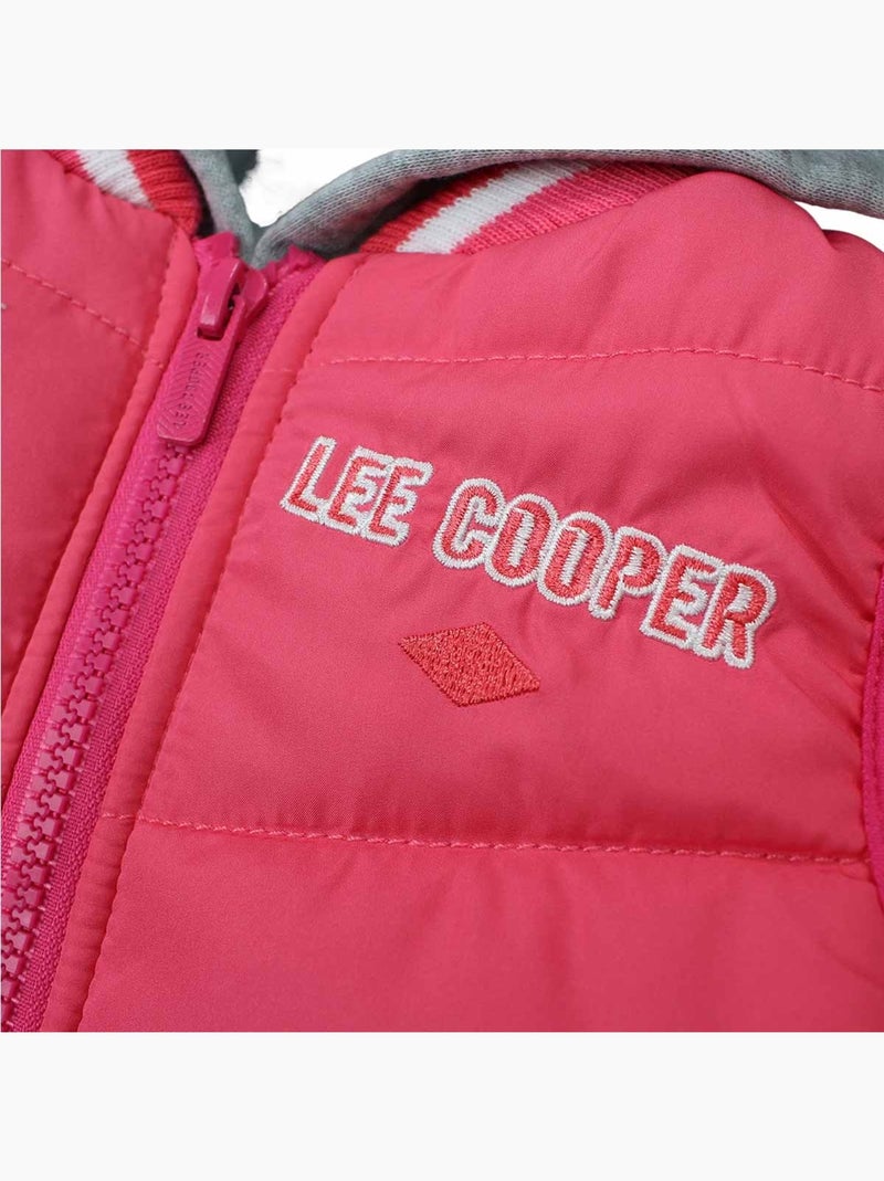 Lee Cooper - Ensemble Sweat à capuche et pantalon de jogging avec doudoune bébé fille Gris - Kiabi