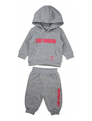 Lee Cooper - Ensemble Sweat à capuche et pantalon de jogging avec doudoune bébé fille Lee Cooper