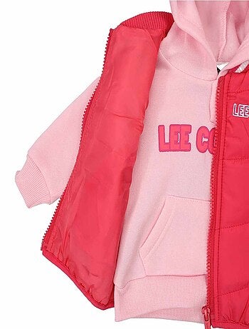 Lee Cooper - Ensemble Sweat à capuche et pantalon de jogging avec doudoune bébé fille Lee Cooper