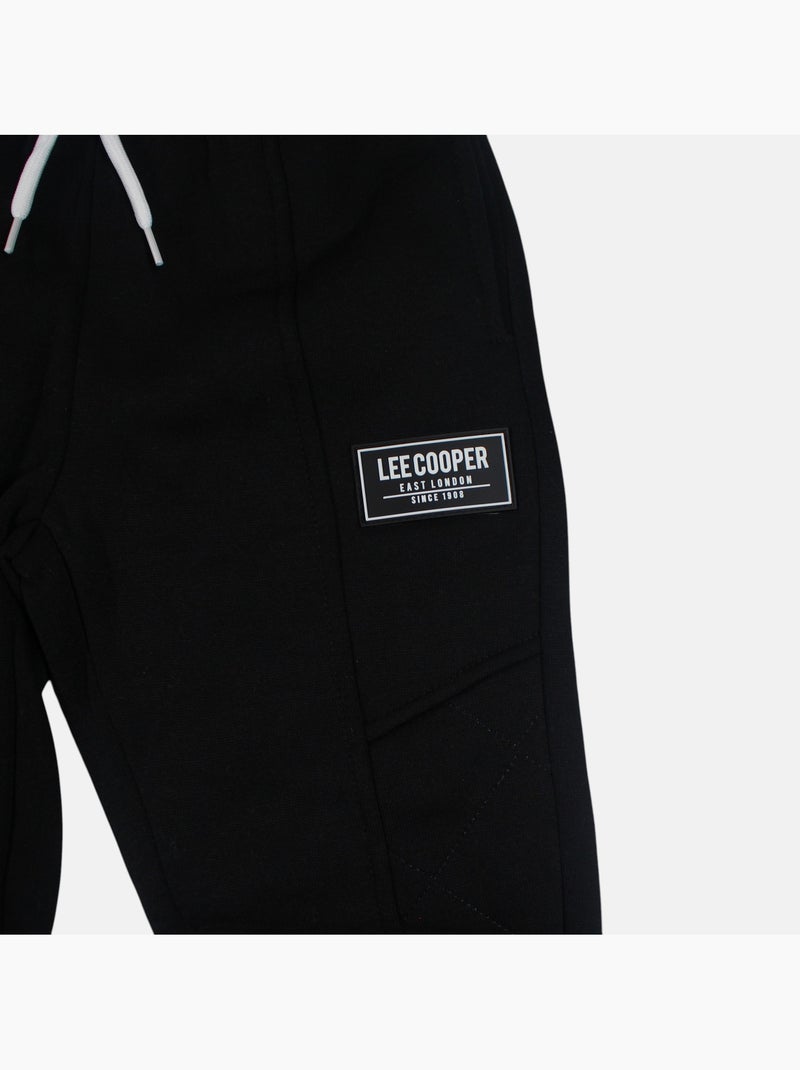 Lee cooper - ensemble sweat à capuche et pantalon de jogging cargo, poche kangourou Noir - Kiabi
