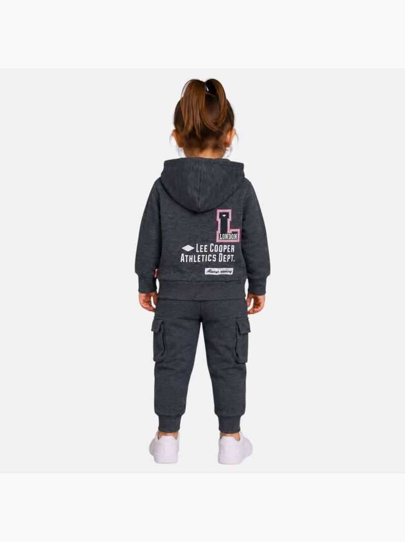 Lee cooper - ensemble sweat à capuche et pantalon de jogging gris anthracite - Kiabi