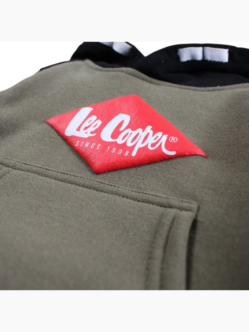 Lee cooper - ensemble sweat à capuche et pantalon de jogging imprimés Kaki - Kiabi