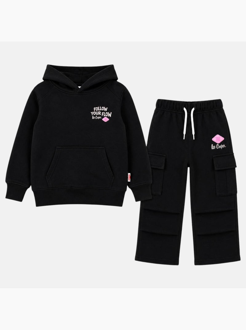 Lee cooper - ensemble sweat à capuche et pantalon de jogging Noir - Kiabi
