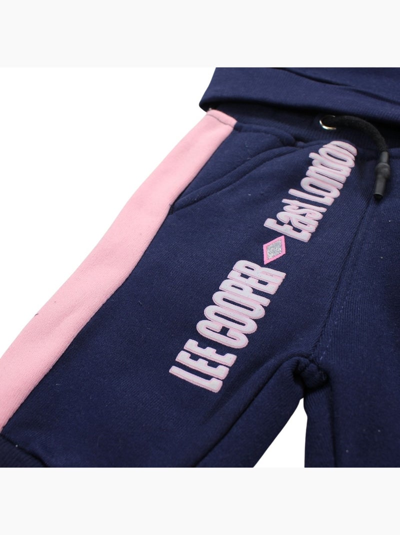Lee cooper - ensemble sweat à capuche et pantalon de jogging, poche kangourou Bleu marine - Kiabi