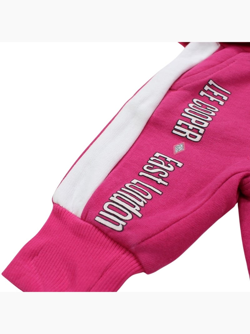 Lee cooper - ensemble sweat à capuche et pantalon de jogging, poche kangourou Rose fushia - Kiabi