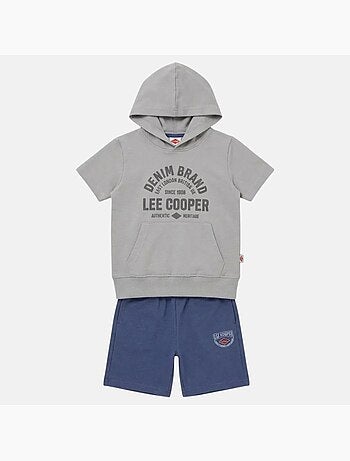 Lee Cooper - Ensemble sweat à capuche manches courtes et short garçon