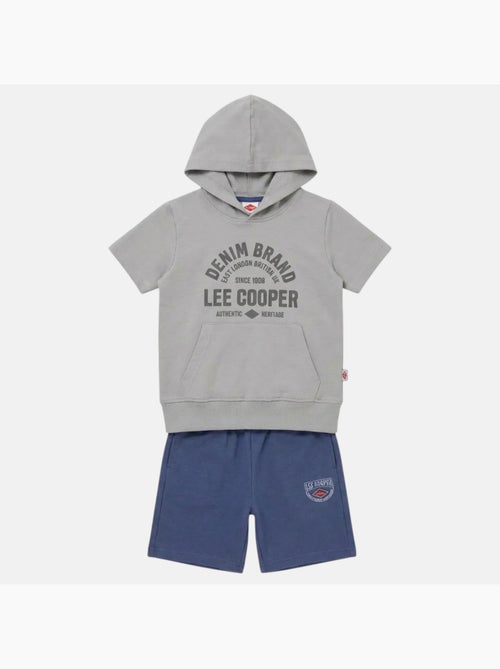 Lee Cooper - Ensemble sweat à capuche manches courtes et short garçon - Kiabi Lee Cooper - Ensemble sweat à capuche manches courtes et short garçon - Kiabi