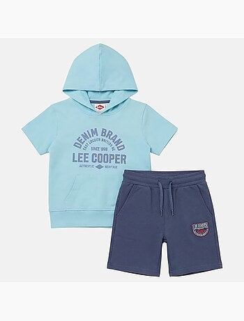 Lee Cooper - Ensemble sweat à capuche manches courtes et short garçon