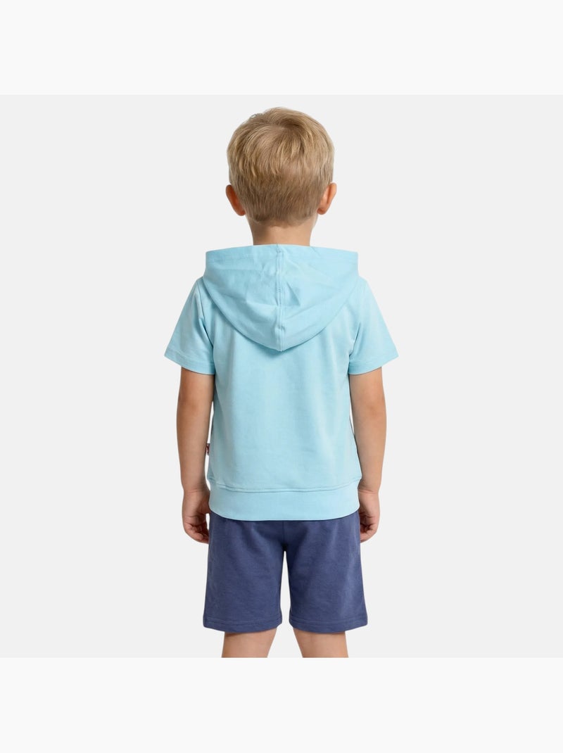 Lee Cooper - Ensemble sweat à capuche manches courtes et short garçon Bleu - Kiabi