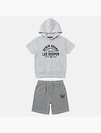 Lee Cooper - Ensemble sweat à capuche manches courtes et short garçon