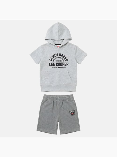 Lee Cooper - Ensemble sweat à capuche manches courtes et short garçon - Kiabi