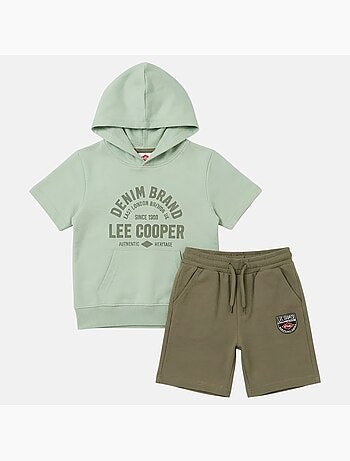 Lee Cooper - Ensemble sweat à capuche manches courtes et short garçon