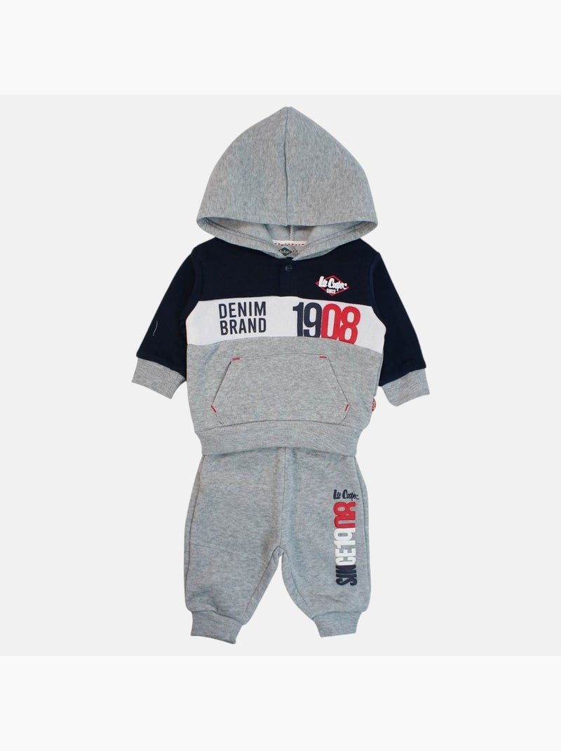 Lee Cooper - Ensemble sweat capuche et pantalon jogging bébé Gris - Kiabi