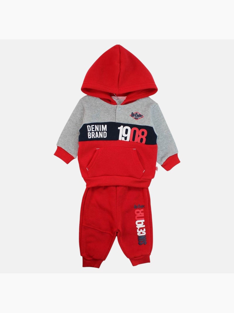 Lee Cooper - Ensemble sweat capuche et pantalon jogging bébé Rouge - Kiabi