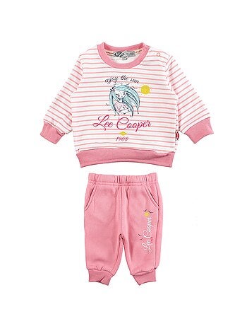 Lee Cooper - Ensemble Sweat et pantalon de Jogging bébé fille .