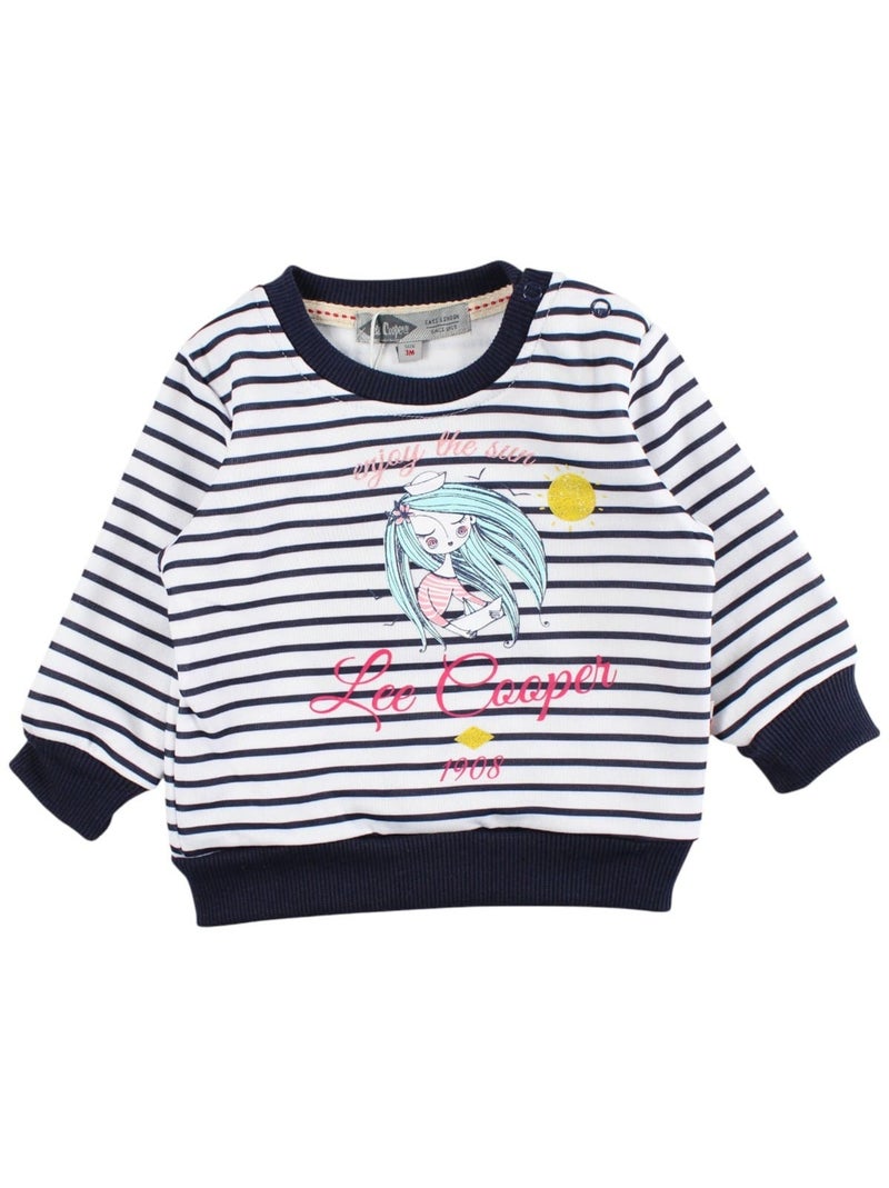 Lee Cooper - Ensemble Sweat et pantalon de Jogging bébé fille Bleu marine - Kiabi