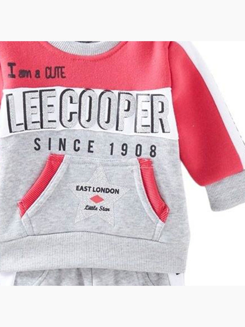 Lee Cooper - Ensemble Sweat et pantalon de jogging bébé fille Gris - Kiabi