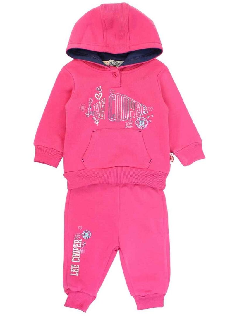 Jogging Bébé Fille Lee Cooper - Confortable, Coton Doux, élastique, Lavable Machine