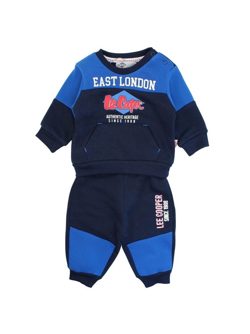 Ensemble Jogging Garçon LEE COOPER - Confort Hiver, Sweat à Capuche Et Pantalon, Style Décontracté