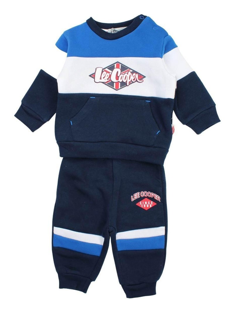 Lee Cooper - Ensemble ​​Sweat pantalon bébé garçon Imprimé Logo Bleu - Kiabi