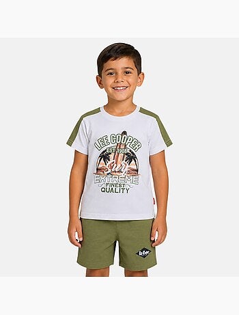 Lee Cooper - Ensemble t-shirt avec motif et short Garçon