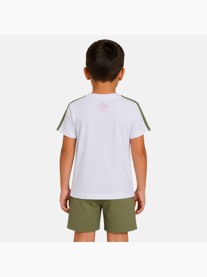 Lee Cooper - Ensemble t-shirt avec motif et short Garçon Blanc - Kiabi