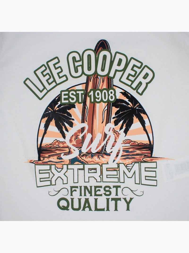 Lee Cooper - Ensemble t-shirt avec motif et short Garçon Blanc - Kiabi