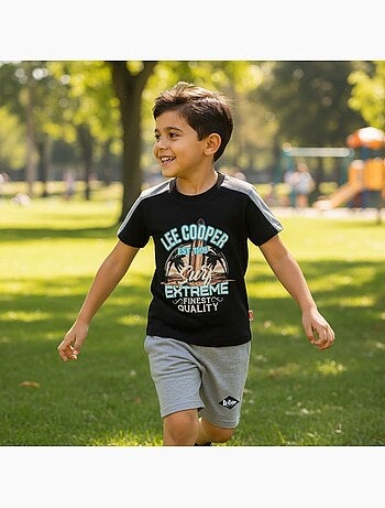 Lee Cooper - Ensemble t-shirt avec motif et short Garçon