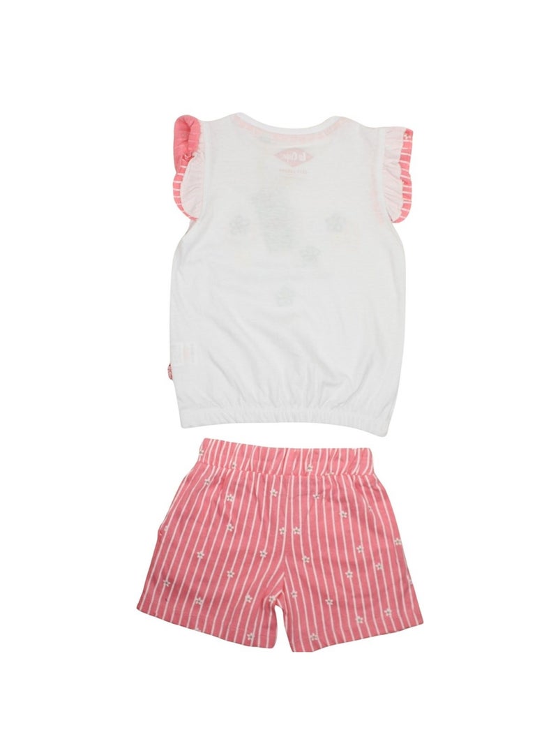 Lee cooper - ensemble t-shirt avec motifs et short assorti Rose - Kiabi