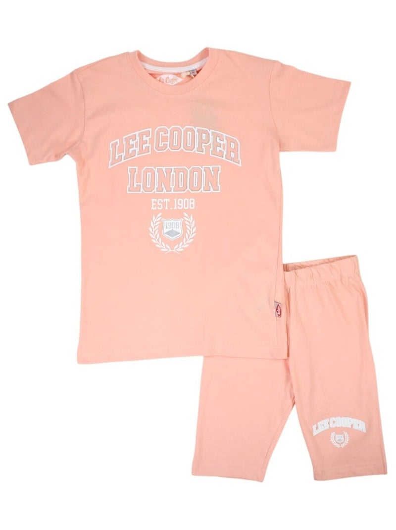 Lee Cooper - Ensemble T-shirt et Legging Lee Cooper Rose - Kiabi