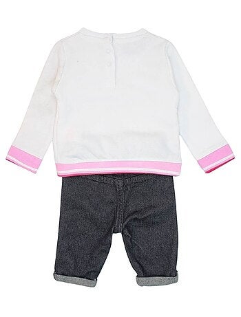 Lee Cooper - Ensemble T-shirt et pantalon avec la veste à capuche bébé fille Lee Cooper
