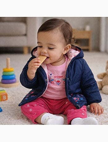 Lee Cooper - Ensemble T-shirt et pantalon avec la veste à capuche bébé fille