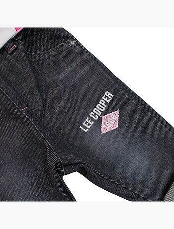 Lee Cooper - Ensemble T-shirt et pantalon avec la veste à capuche bébé fille