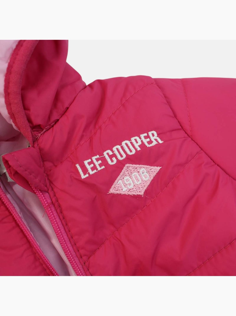 Lee Cooper - Ensemble T-shirt et pantalon avec la veste à capuche bébé fille Rose fushia - Kiabi