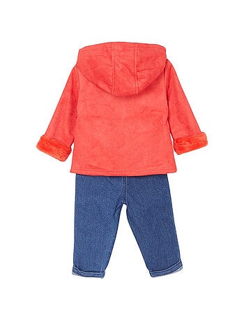 Lee Cooper - Ensemble T-shirt et pantalon avec la veste à capuche bébé