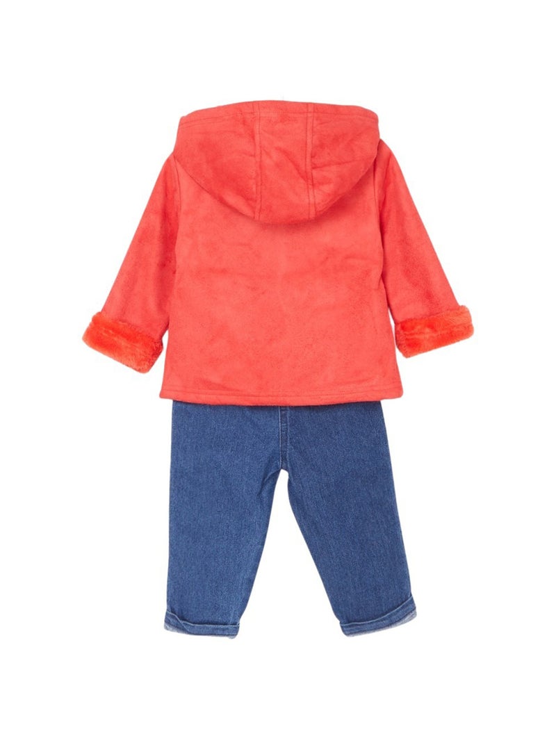 Lee Cooper - Ensemble T-shirt et pantalon avec la veste à capuche bébé Rose - Kiabi