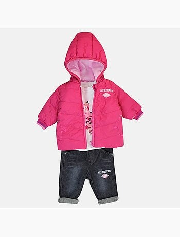Lee Cooper - Ensemble T-shirt et pantalon avec la veste à capuche bebe