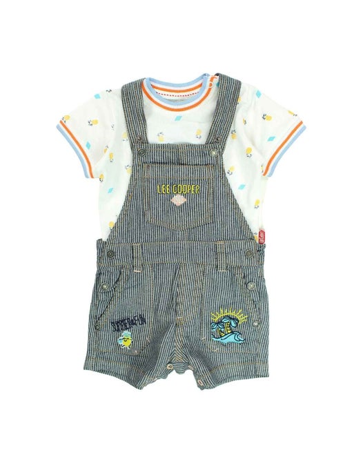 Lee Cooper - Ensemble t-shirt et salopette bébé garçon - Kiabi