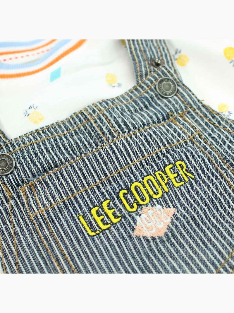 Lee Cooper - Ensemble t-shirt et salopette bébé garçon Blanc - Kiabi