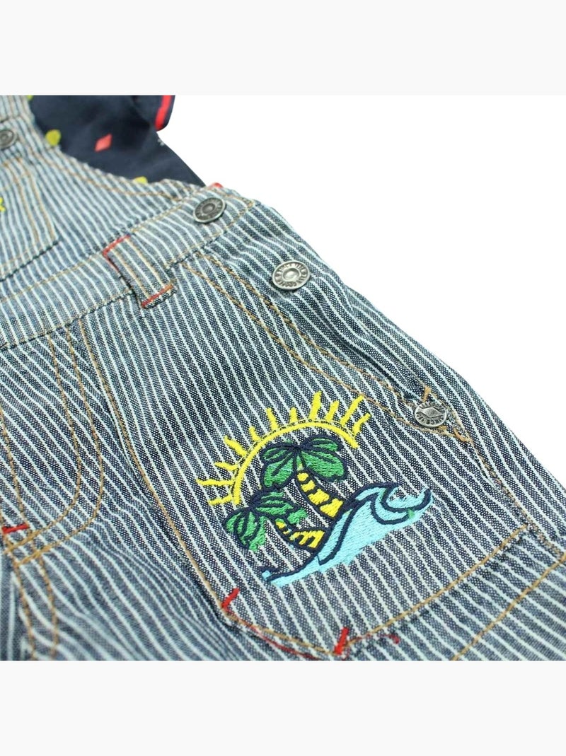 Lee Cooper - Ensemble t-shirt et salopette bébé garçon Bleu - Kiabi