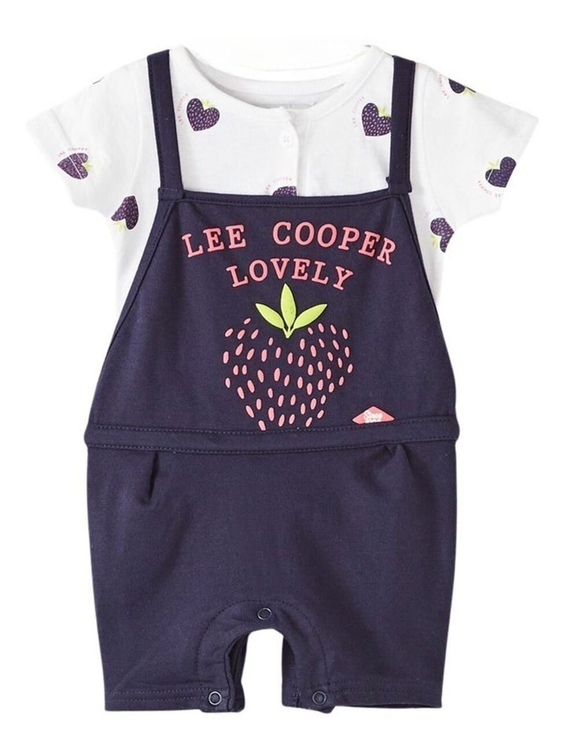 Lee Cooper - Ensemble T-shirt et salopette bébé Lee Cooper Bleu marine - Kiabi