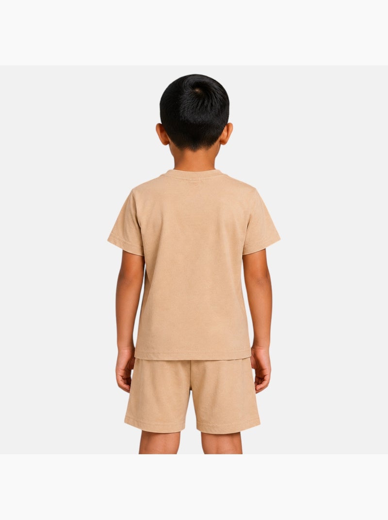 Lee cooper - ensemble t-shirt et short assorti Beige - Kiabi