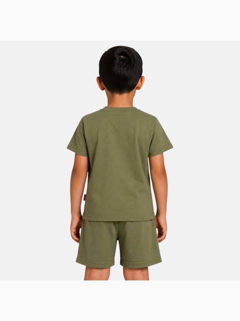 Lee cooper - ensemble t-shirt et short assorti Kaki - Kiabi