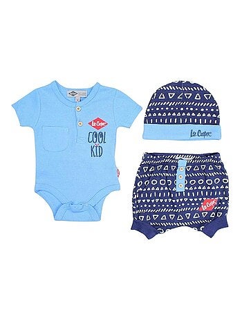 Lee Cooper - Ensemble T-shirt et Short avec Bonnet bébé Lee Cooper