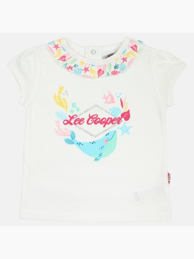 Lee Cooper - Ensemble T-shirt et Short bébé Blanc - Kiabi